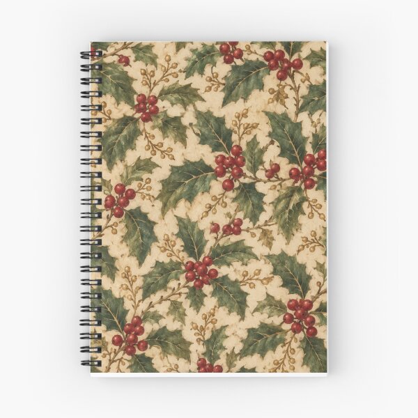 Item preview, Vintage Holly Berry Dense Christmas Pattern designed and sold by mycute-stickers.
