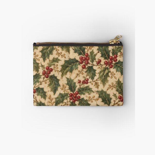 Item preview, Vintage Holly Berry Dense Christmas Pattern designed and sold by mycute-stickers.