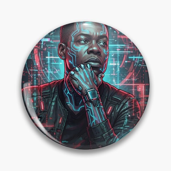 Item preview, Chris Rock Contemplative Portrait Red Graphic-83 designed and sold by LisanneGrosser.