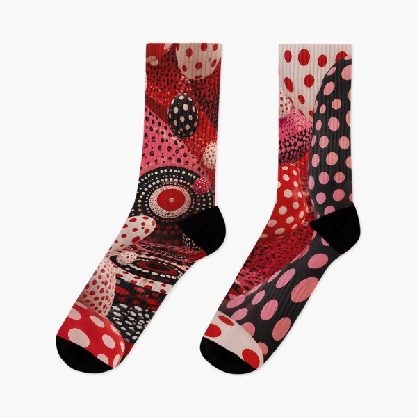 Item preview, Red Black and White Polka Dot Surreal Abstract Tunnel designed and sold by GutyzDesignsES.