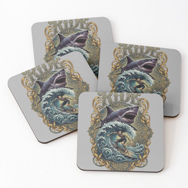 Item preview, Circular Shark Jaws Emblem With RIDE Text-45 designed and sold by JoshuaSoujon.