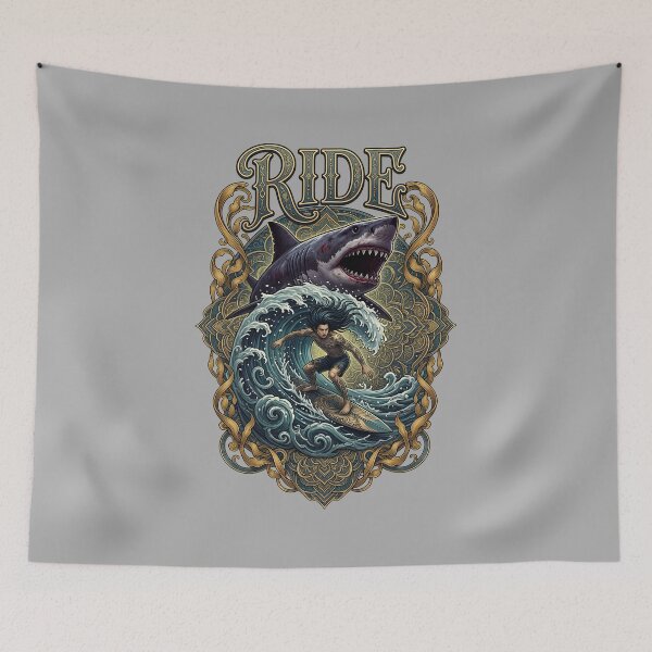 Item preview, Circular Shark Jaws Emblem With RIDE Text-45 designed and sold by JoshuaSoujon.