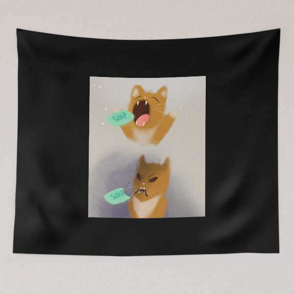Item preview, Angry Cat with Soap designed and sold by Baby-Care.