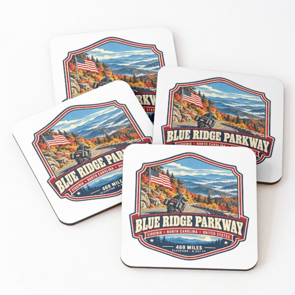 Item preview, Blue Ridge Parkway Virginia North Carolina United States Motorcycle Road Trip 469 Miles Elevation 6,047 Ft designed and sold by Star3NowForMe.