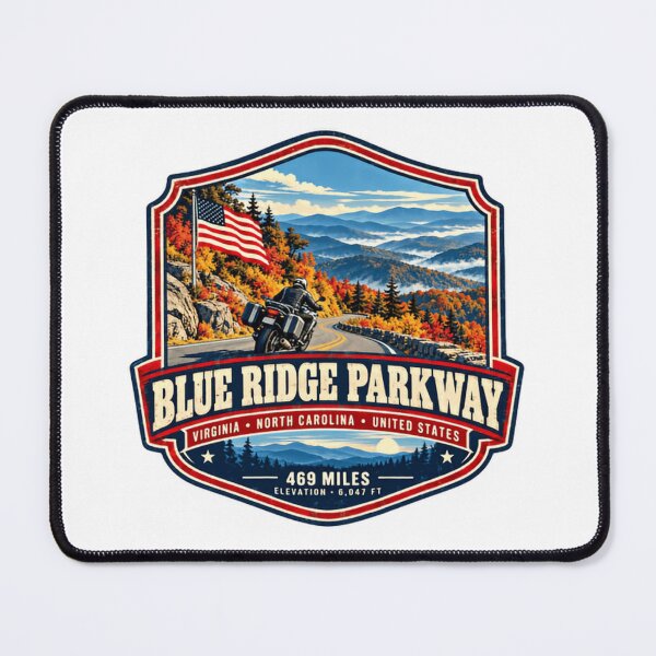 Item preview, Blue Ridge Parkway Virginia North Carolina United States Motorcycle Road Trip 469 Miles Elevation 6,047 Ft designed and sold by Star3NowForMe.