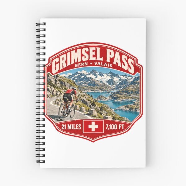 Item preview, Grimsel Pass Bern Valais 21 Miles 7100 Ft Switzerland Cycling Mountain Pass Rider designed and sold by Star3NowForMe.