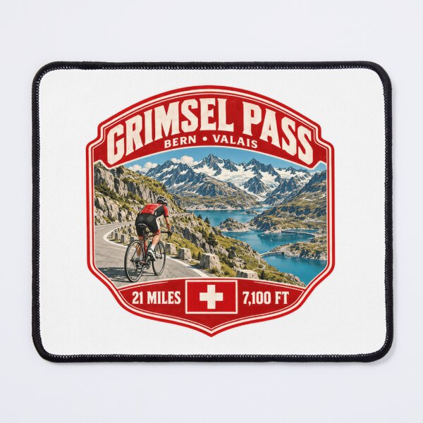 Item preview, Grimsel Pass Bern Valais 21 Miles 7100 Ft Switzerland Cycling Mountain Pass Rider designed and sold by Star3NowForMe.