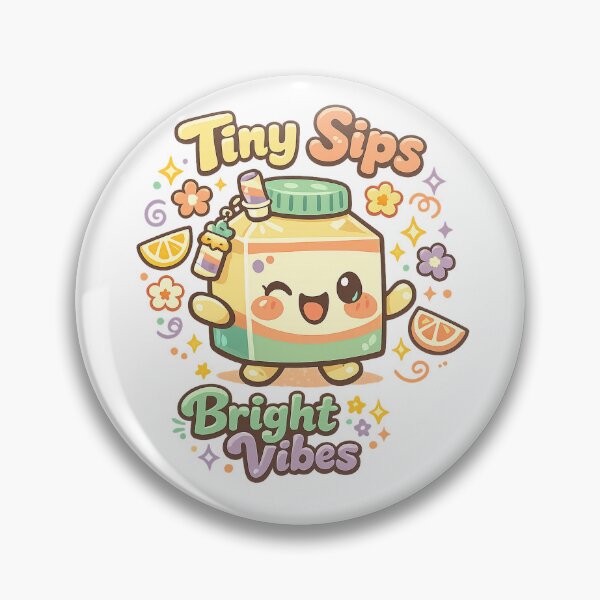 Item preview, Tiny Sips Bright Vibes Cute Kawaii Juice Drink Positive Food Art Print designed and sold by inkoutninja.