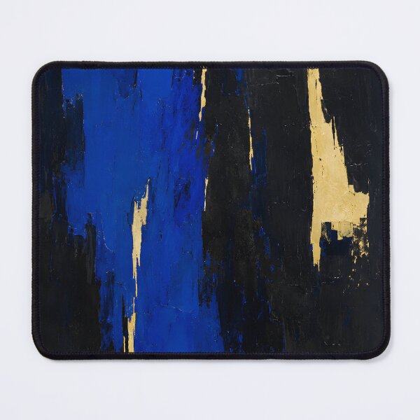 Item preview, Royal Blue Black and Gold Textured Abstract Painting designed and sold by GutyzDesignsES.