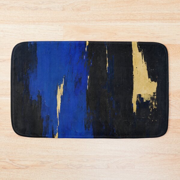 Item preview, Royal Blue Black and Gold Textured Abstract Painting designed and sold by GutyzDesignsES.