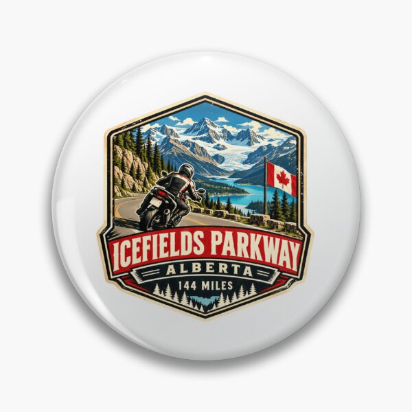Item preview, Icefields Parkway Alberta 144 Miles Motorcycle Rider Canada Road Trip Traveler designed and sold by Star3NowForMe.