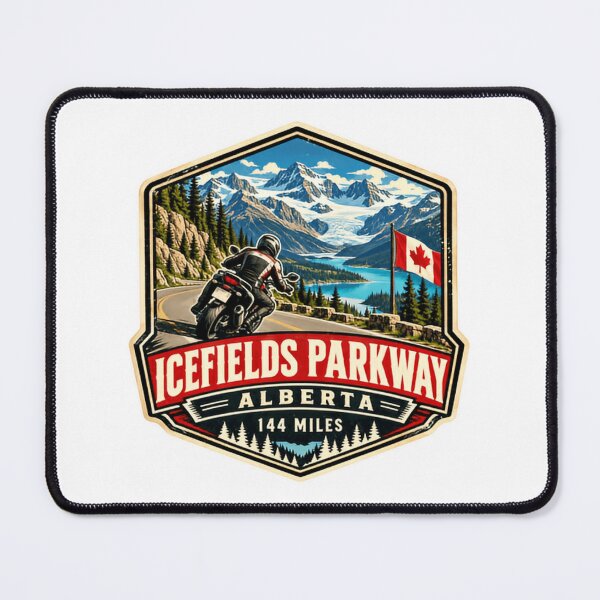Item preview, Icefields Parkway Alberta 144 Miles Motorcycle Rider Canada Road Trip Traveler designed and sold by Star3NowForMe.