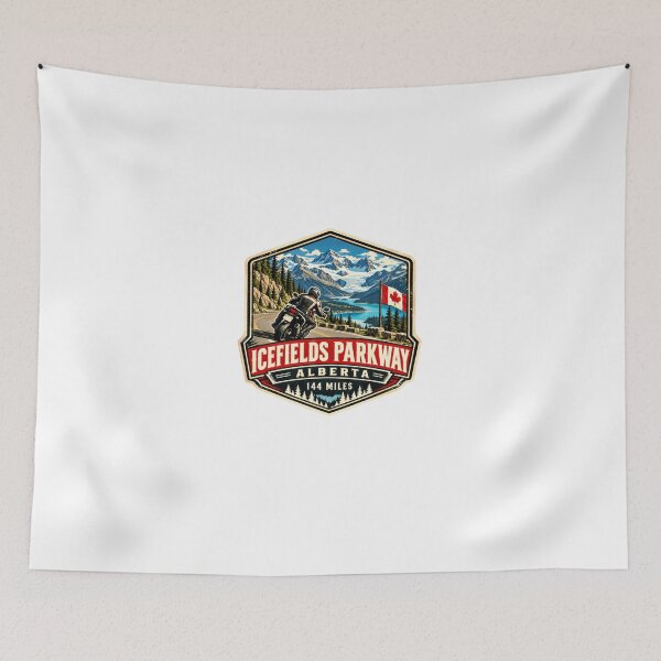 Item preview, Icefields Parkway Alberta 144 Miles Motorcycle Rider Canada Road Trip Traveler designed and sold by Star3NowForMe.