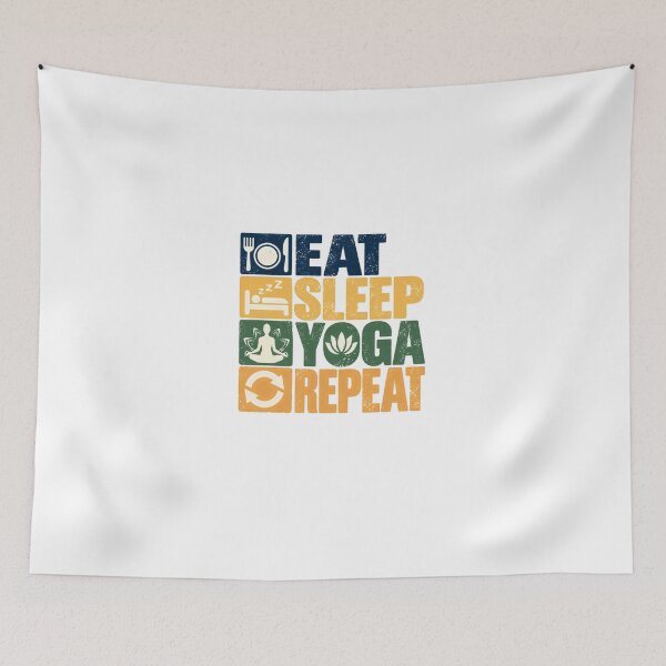 Item preview, Eat Sleep Yoga Repeat Yogi Lifestyle Yoga Lover Wellness Meditation designed and sold by HumansStuck12.