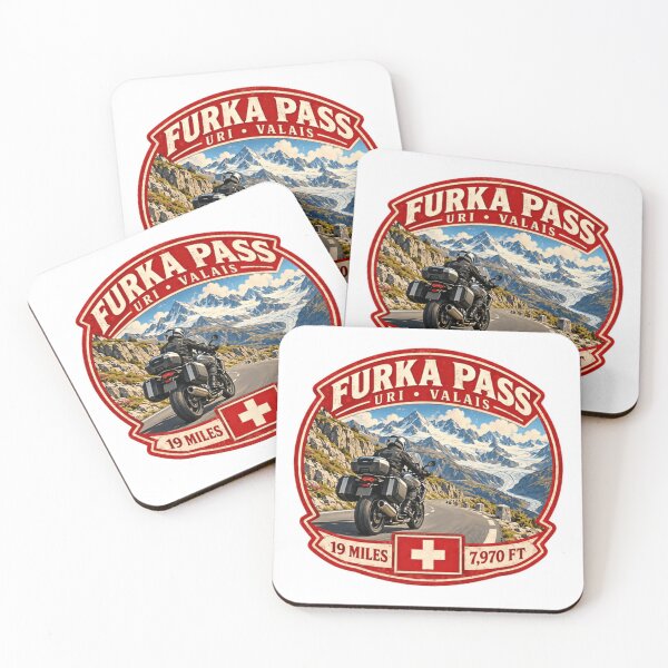 Item preview, Furka Pass Uri Valais 19 Miles 7,970 Ft Switzerland Motorcycle Travel Mountain Pass Rider designed and sold by Star3NowForMe.
