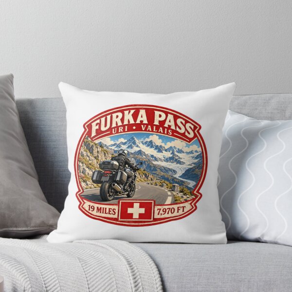 Item preview, Furka Pass Uri Valais 19 Miles 7,970 Ft Switzerland Motorcycle Travel Mountain Pass Rider designed and sold by Star3NowForMe.