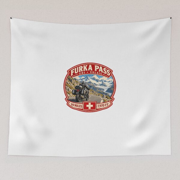 Item preview, Furka Pass Uri Valais 19 Miles 7,970 Ft Switzerland Motorcycle Travel Mountain Pass Rider designed and sold by Star3NowForMe.