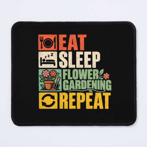 Item preview, Eat Sleep Flower Gardening Repeat Gardener Hobby Plant Lover designed and sold by JonesFlora2025.