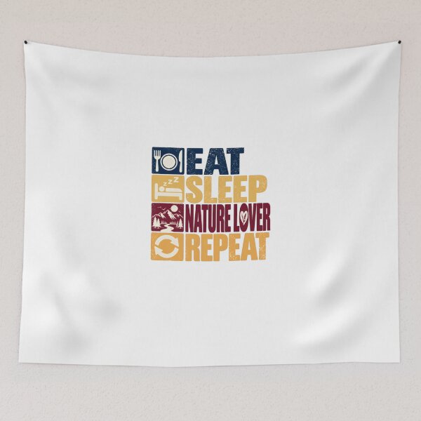 Item preview, Eat Sleep Nature Lover Repeat Outdoors Hiking Camping Enthusiast designed and sold by HumansStuck12.