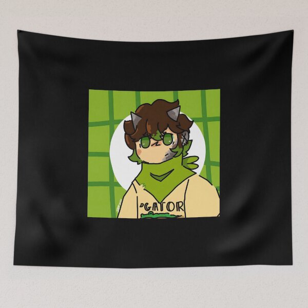 Item preview, Cartoon Character with Green Accents and Gator Theme designed and sold by J-Mindful.