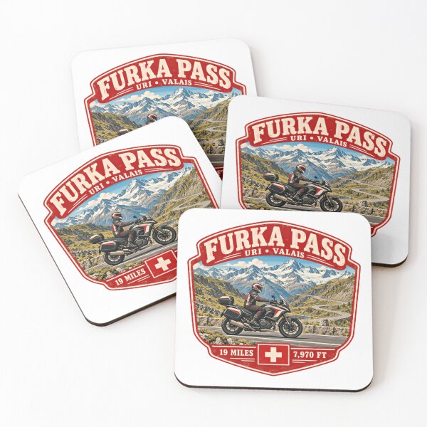 Item preview, Furka Pass Uri Valais Switzerland Motorcycle Mountain Pass Rider designed and sold by Star3NowForMe.