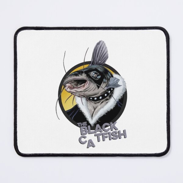 Item preview, Funny Cartoon Catfish Superhero Mask Circular Badge designed and sold by BorisBruns.