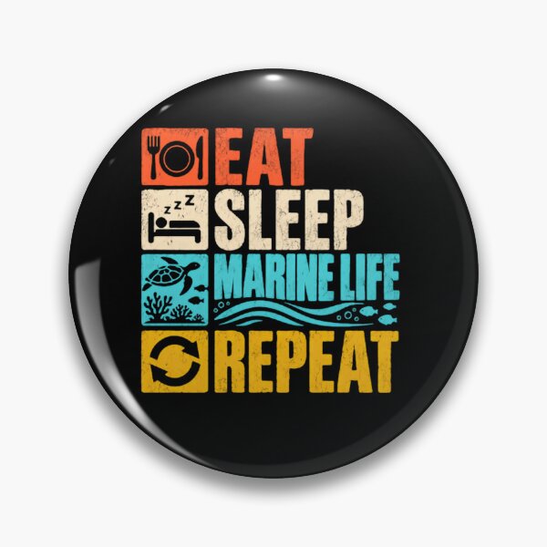 Item preview, Eat Sleep Marine Life Repeat Ocean Lover Marine Biologist Diver designed and sold by JonesFlora2025.