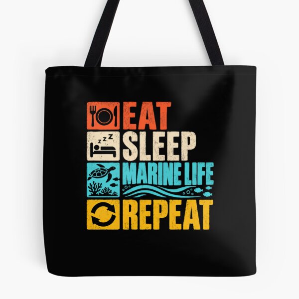 Item preview, Eat Sleep Marine Life Repeat Ocean Lover Marine Biologist Diver designed and sold by JonesFlora2025.
