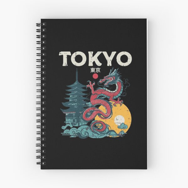 Item preview, Tokyo Japanese Red Dragon Pagoda Mount Fuji Asian Art Design designed and sold by Ostericaimusa.