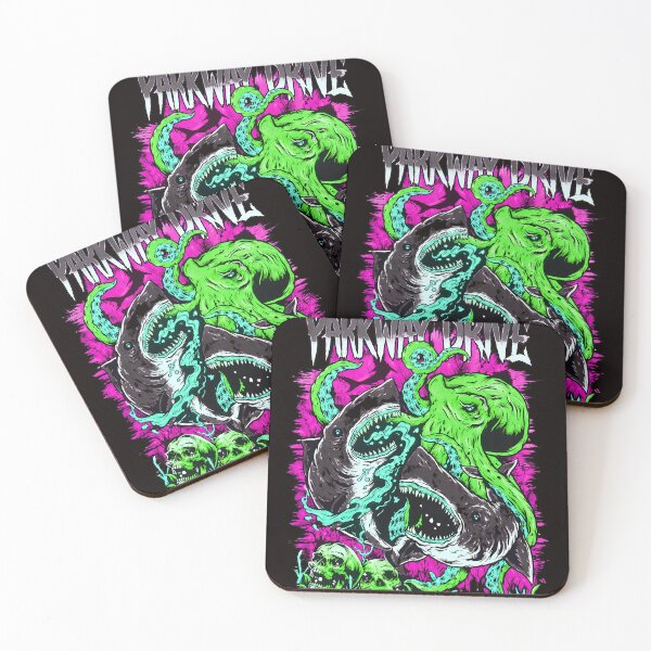 Item preview, PARKWAY DRIVE Shark Octopus Skulls Art designed and sold by Hector-Studio.