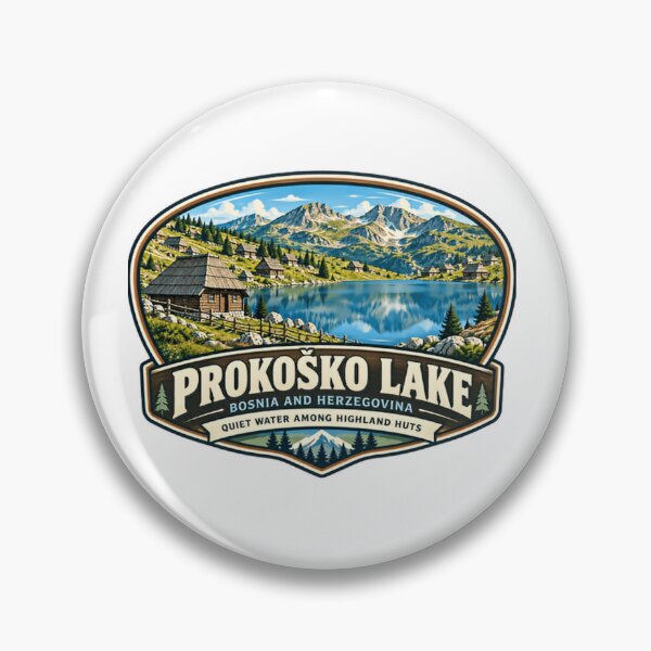 Item preview, Prokoško Lake Bosnia And Herzegovina Quiet Water Among Highland Huts Travel Souvenir Hiking Nature Lover designed and sold by Simsimah26Parks.