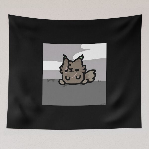 Item preview, cute fluffy creature illustration designed and sold by J-Mindful.