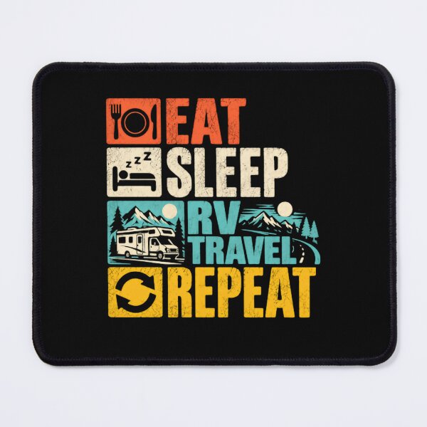 Item preview, Eat Sleep RV Travel Repeat RV Life Camper Motorhome Road Trip Adventure designed and sold by RetroMini2026.