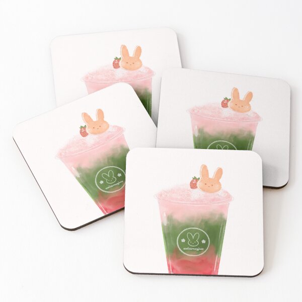 Item preview, Cute Strawberry Matcha Latte designed and sold by xmissmeggieee.