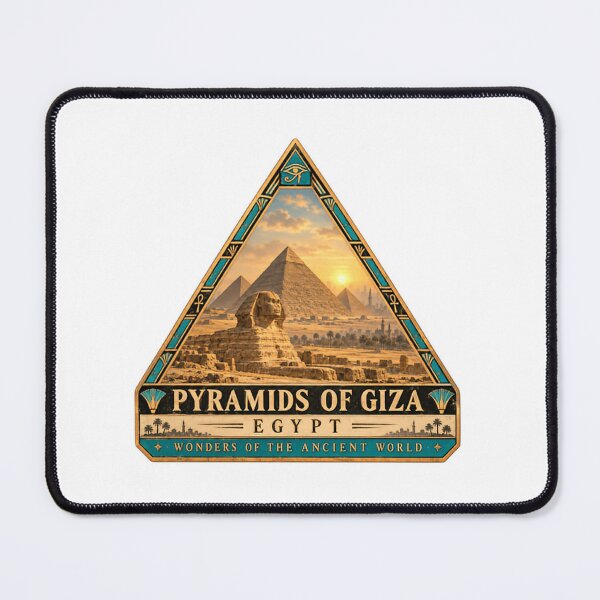 Item preview, Pyramids Of Giza Egypt Wonders Of The Ancient World Historical Landmark Travel Souvenir designed and sold by Simsimah26Parks.
