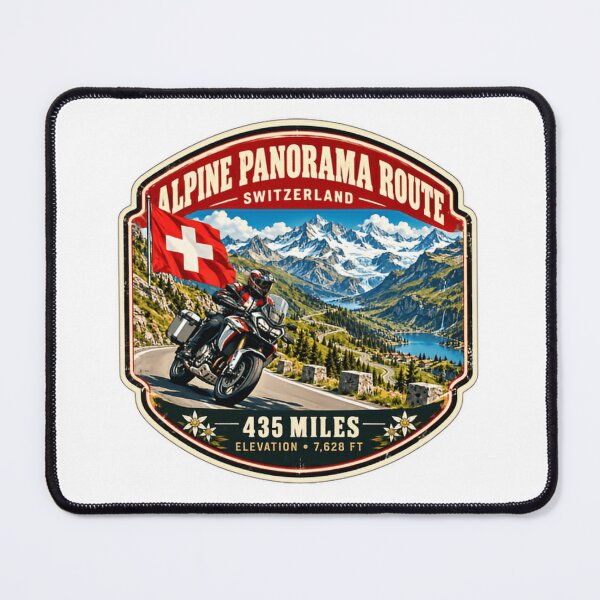 Item preview, Alpine Panorama Route Switzerland Motorcycle Tour Adventure Rider Mountain Travel designed and sold by Star3NowForMe.