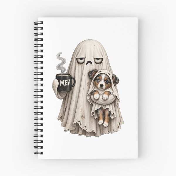 Item preview, Grumpy Australian Shepherd Ghost Halloween Mug designed and sold by luu phong.