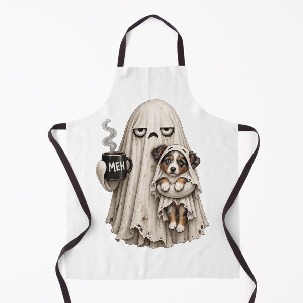 Item preview, Grumpy Australian Shepherd Ghost Halloween Mug designed and sold by luu phong.