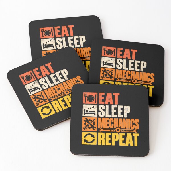 Item preview, Eat Sleep Mechanics Repeat Auto Mechanic Automotive Technician designed and sold by RetroMini2026.