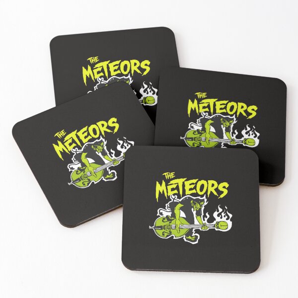 Item preview, The Meteors Punk Rock Band Green Creature Bass Flames designed and sold by WarmTones.