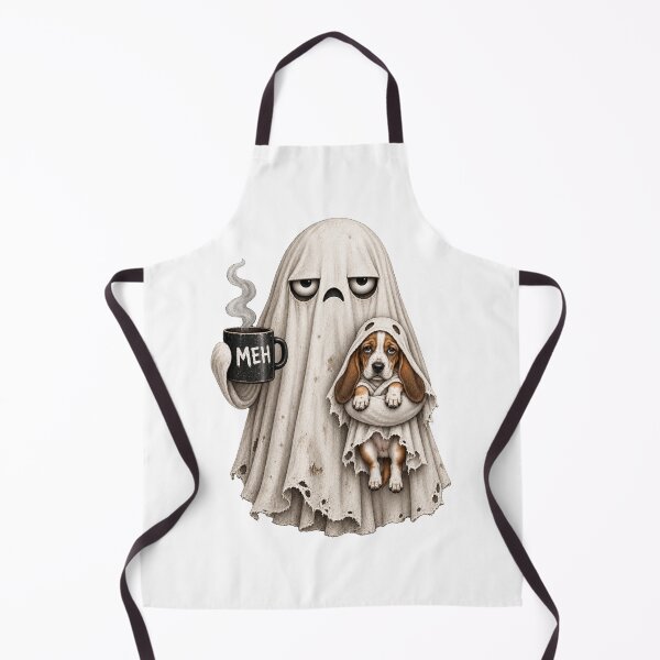 Item preview, Grumpy Basset Hound Ghost Halloween Mug designed and sold by luu phong.