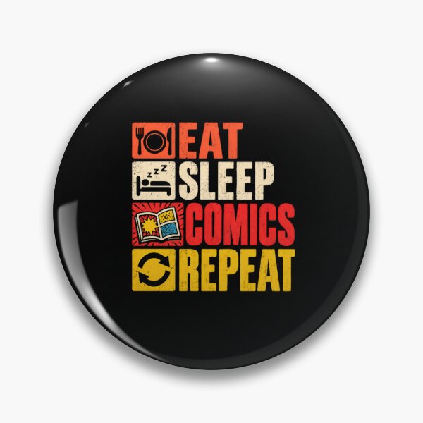 Item preview, Eat Sleep Comics Repeat Comic Book Reader Hobby Fan designed and sold by RetroMini2026.