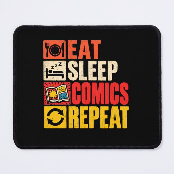 Item preview, Eat Sleep Comics Repeat Comic Book Reader Hobby Fan designed and sold by RetroMini2026.