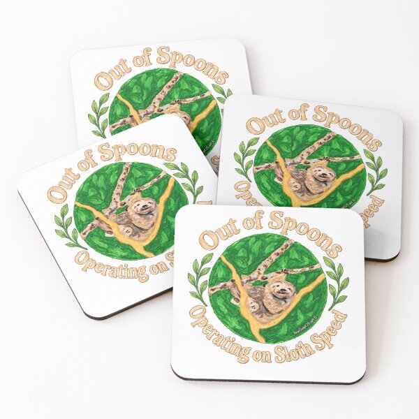 Item preview, Out of Spoons Sloth – Spoon Theory, Chronic Illness & Rest designed and sold by newsuept25.art.
