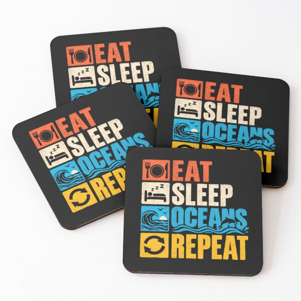 Item preview, Eat Sleep Oceans Repeat Ocean Lover Marine Life Beach Enthusiast designed and sold by JonesFlora2025.