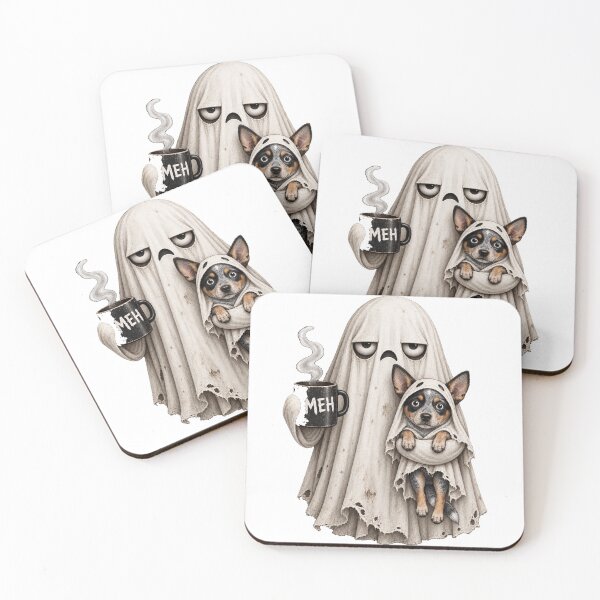 Item preview, Grumpy Blue Heeler Ghost Halloween Mug designed and sold by luu phong.