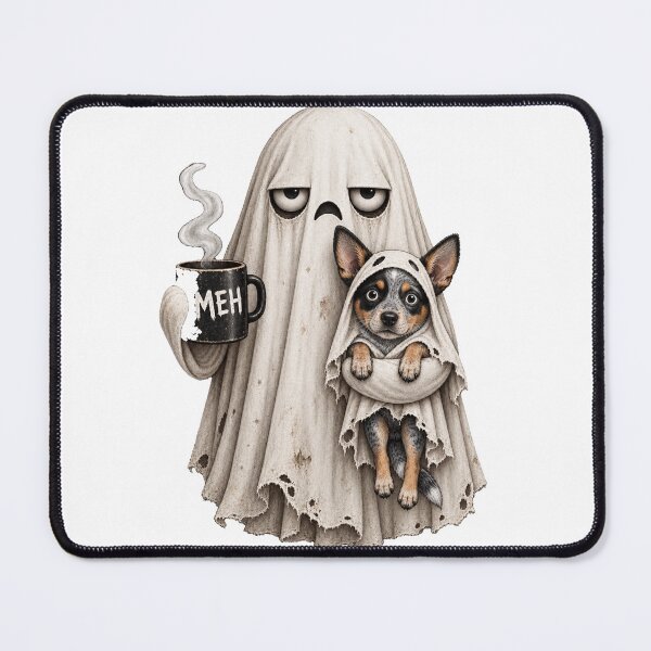 Item preview, Grumpy Blue Heeler Ghost Halloween Mug designed and sold by luu phong.