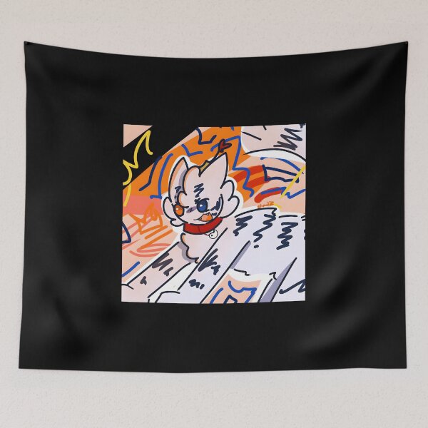Item preview, Playful Cartoon Character with Colorful Background designed and sold by J-Mindful.