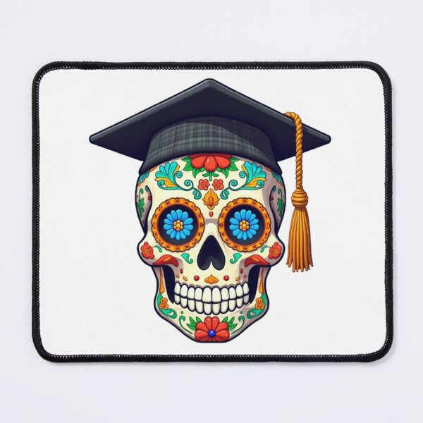 Item preview, Day of the Dead Skull with Graduation Cap designed and sold by BajioAmigos.