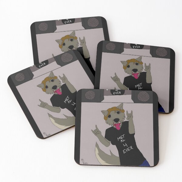 Item preview, Metal 4 Ever Cartoon Wolf Design designed and sold by J-Mindful.